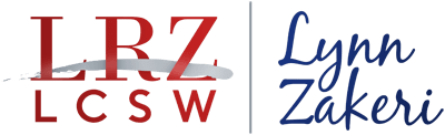 Lynn R Zakeri LCSW logo red and blue