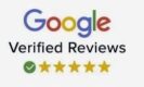 A google verified review badge with five stars.